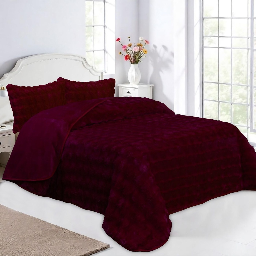 [3R-11188] Couverture avec oreillers importée, une touche raffinée pour votre chambre