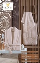 [3R-11072] Peignoir et 2 serviettes importés de Turquie, 100 % coton